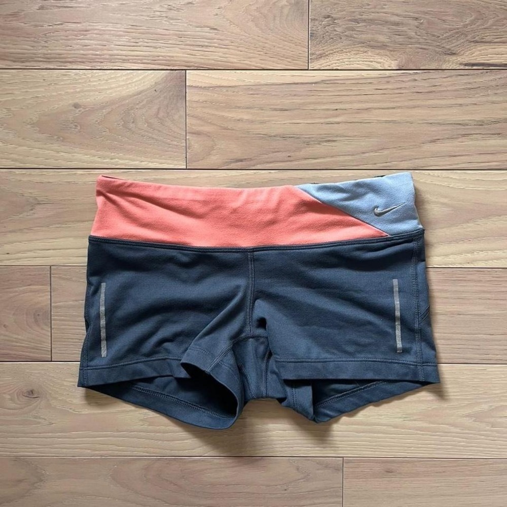 Y2k Nike Micro Activwear Shorts Women Sz S Grey athleisure yoga pilates